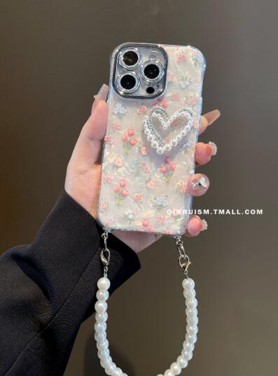 乐天商城 - 【INSで大人気】花柄 ハート パール iPhone16 15 14 13 ケース iPhoneケース おしゃれ スマホ 携帯 ケース カバー iPhone13 iPhone12 iPhone11Pro MAX plus 可愛い 軽量