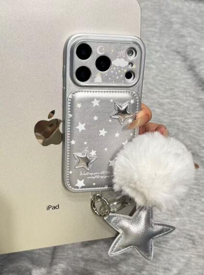 乐天商城 - 【INSで大人気】iPhone17 16 15 14 13ケース iPhoneケース おしゃれ スマホ 携帯 ケース カバー 星柄 月柄 レザー 可愛い 軽量