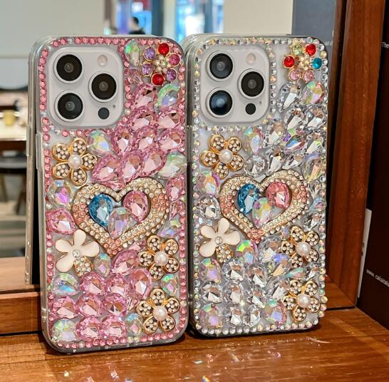 乐天商城 - 【INSで大人気】iPhone17 16 15 14 13 12ケース iPhoneケース おしゃれ スマホ 携帯 ケース カバー ハート パール ビジュー キラキラ 可愛い 軽量