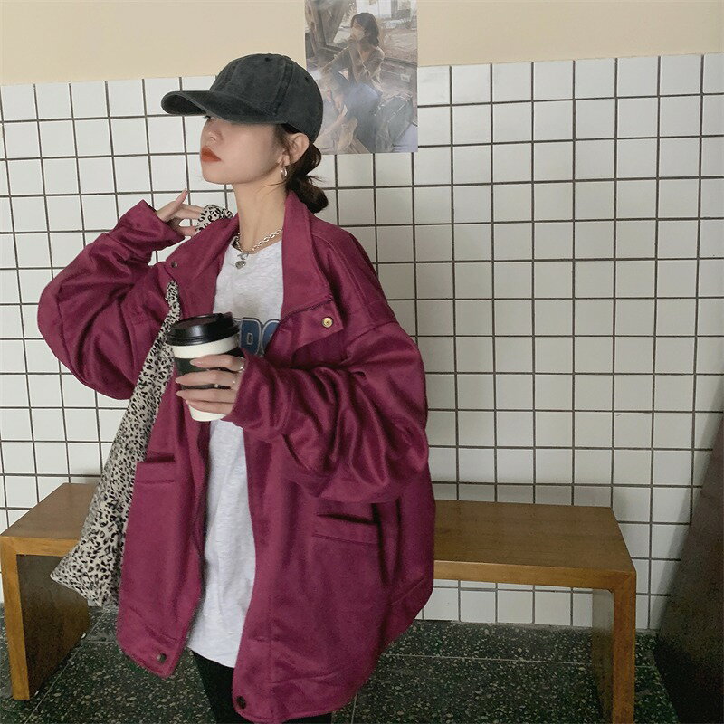 ジャケット 長袖 切り替え 体型カバー 無地 原宿系ファッション 韓国風 ダンス衣装 POP カワ 個性 奇抜..