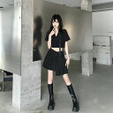 カーディガン ボレロ ショート丈 半袖 切り替え 無地 原宿系ファッション 韓国風 ダンス衣装 POP カワ 個性 奇抜 かわいい 青文字系 トップス レディー...