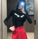 Tシャツ カットソー 長袖 切り替え スリム HIPHOP ヒップホップ ユニセックス 男女兼用 原宿系ファッション 韓国風ダンス 衣装 ヒップホップ HIPH...
