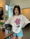 Tシャツ カットソー 五分 七分 半袖 フェイク レイヤード 重ね着風 切り替え 体型カバー 着痩せ レース シンプル sweet系 トップス カットソー
