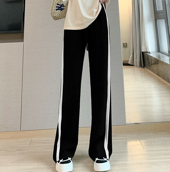 パンツ ズボン 切り替え バイカラー 配色 体型カバー 大きいサイズあり 原宿系ファッション 韓国風