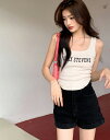 ♪S~L展開♪半袖 tシャツ トップス カットソー タンクトップ 無地 シンプル ニット ベージュ Uネック 短い 短め 個性的 ダンス 衣装 ヒップホップ ...