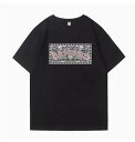 全2色 Tシャツ カットソー 五分 七分 半袖 切り替え バイカラー 配色 体型カバー 大きいサイズあり 原宿系ファッション 韓国風 ダンス 衣装 ダンサー ヒップホップ HIPHOP 個性 奇抜 かわいい 青文字系 トップス レディース 女