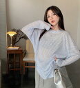 長袖 トップス カットソー Tシャツ 前開き ビッグ ゆったり ボーダー ライン ブルー グリーン 透け感 薄手 ダンス 衣装 ヒップホップ HIPHOP レデ...