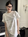 ロゴ ホワイト 白 Tシャツ ロンT 背中 デザイン セクシー ゆったり ビッグ 結び ダンス 衣装 ヒップホップ HIPHOP レディース ガールズ ストリー...