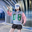 スパンコール キラキラ フリンジ シルバー ゴールド ブラック レッド 青 長袖 スカジャン ブルゾン ジャケット ダンス 衣装 ヒップホップ HIPHOP レ...