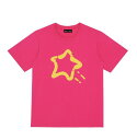 全5色 ♪S-3XL展開♪半袖 五分袖 七分袖 星柄 ビッグプリント アメリカン トップス Tシャツ カットソー カラバリ 黒 白 ピンク 青 緑 ゆったり ビ...