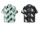 全2色 2色 M~3XL展開 ネコ トップス シャツ ブラウス ブラック 黒 前開き ビッグ ゆったり 半袖 五分袖 七分袖 ダンス 衣装 ヒップホップ HI...