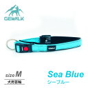 GEWALK　エクストリームコンフォートカラー　シーブルー　サイズM（首回り40〜50cm／体重50kgまで）　ペット　ペット用品　犬用品　アウトドア ジウォーク　首輪　ナイロン　ネオプレン　ウェットスーツ　生地　再帰性　反射　ビビッド　光沢　ロック付き　バックル 『GEWALK（ジウォーク）とは？』雄大な山々や真っ白な雪景色、刻一刻と表情を変える大海原ー日常を超えたアウトドアフィールドを愛犬と楽しむためのペットギアブランド。季節の移り変わりを肌で感じることのできるアウトドアライフ。同じひとときを、愛犬にも快適に過ごしてもらうための機能性アイテムを展開。『エクストリームコンフォートカラー』●丈夫な高密度ナイロンを採用し、裏地にネオプレン（ウェットスーツ生地）を使用しているので肌に優しく、軽くて丈夫なカラーです。●防水・防湿・速乾性に優れ、汚れにくいのが特徴です。●取り外ししやすいワンタッチ構造で、2本の再帰性反射ステッチを使用しているので、夜道でもライトに反射します。 2