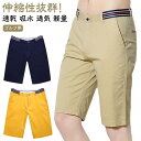 ゴルフウェア ショートパンツ メンズ 大きいサイズ ストレッチ 伸縮性 綿 コットン 速乾 吸水 通気 軽量 半ズボン 5分丈 ゴルフパン スポーツパン テニス...
