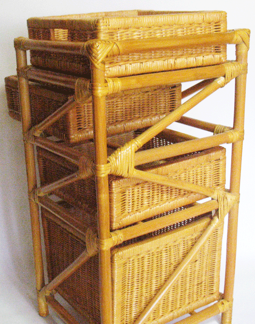 籐ランドリーE-45(W400D360H860) [2]