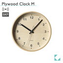 KATOMOKU plywood clock SKP ナチュラル km-34MRCS シナ文字盤 SKP電波時計 掛け時計 連続秒針