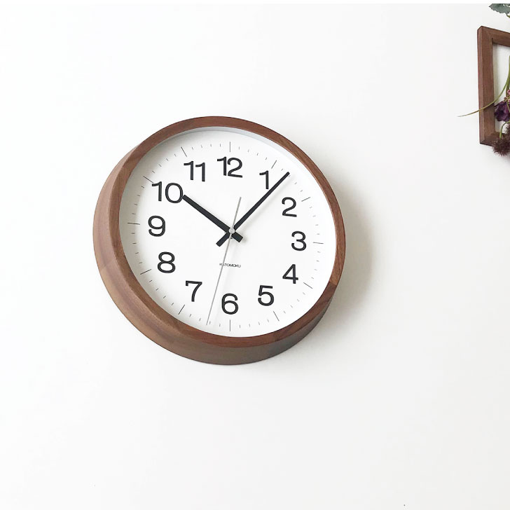 大人気新品 ナチュラルテイストの掛け時計 KATOMOKU muku clock 16 L-size km-113WARC ウォールナット 電波時計  連続秒針 名入れ対応品 connectafibra.com.br