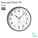 【公式】KATOMOKU カトモク SKP電波時計 plywood clock 19 ブラック km-111BLRCS 連続秒針 【名入れ対応品】 曲げわっぱ プレゼント ギフト 新築祝い 結婚祝い 静か おしゃれ かわいい 北欧 インテリア ナチュラル 国内製造 壁掛け 直送