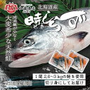 数量限定 北海道産 時しらず(ときしらず) 1尾約2.6~3kgを切り身にしてお届け【全国送料無料】<冷凍> 極上の味覚 今が旬 極厚切り 希少な鮭