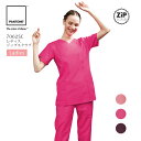 ジップスクラブ レディース PANTONE 7062SC 医療用 白衣 看護師 ナース 介護士 リハビリ 医者 医師 病院 クリニック 女性用 ワイン ピンク ...