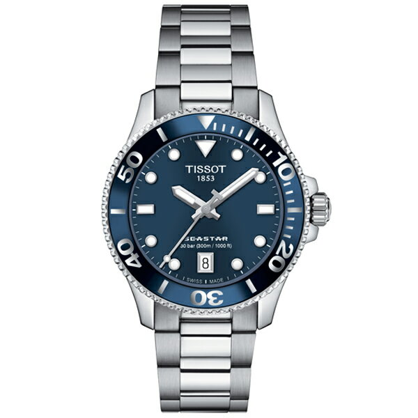 36ミリにサイズダウン！Tissot ティソ Seastar 1000 シースター クォーツ腕時計 スイス製腕時計 300m防水 正規代理店商品 ダイバーウォッチ T120.210.11.041.00