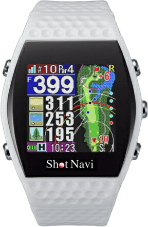 楽天加坪屋（かつぼや）SHOT NAVI ショットナビ ゴルフ INFINITY BK インフィニティ 新機能Green Eye 1番人気商品 距離測定器 距離計 腕時計型 GPSナビ 023最新モデル 充電器付属 ホワイト Golf GPS Watch
