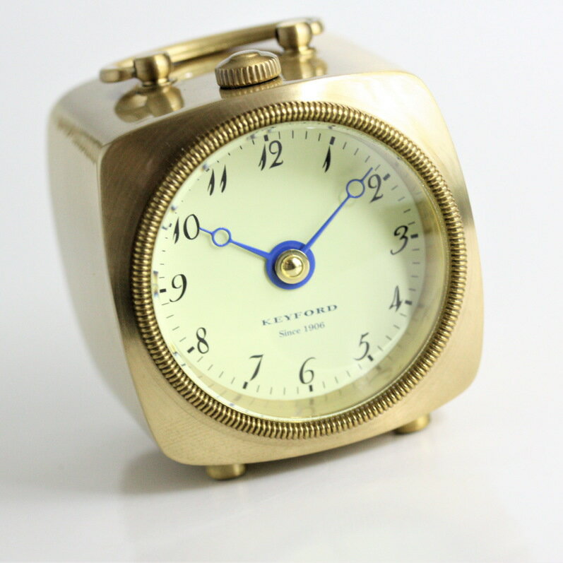 KEYFORD キーフォード 村松時計製作所 真鍮削り出しのテーブルクロック 置き時計 置時計 モントルロロイ Grab Table GOLD グラブテーブルクロック
