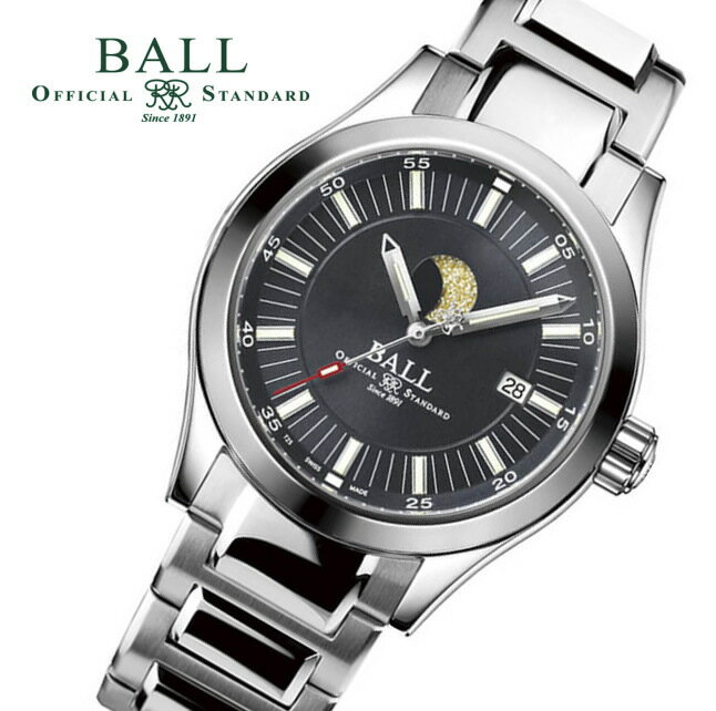 スイス製 BALL WATCH ボール・ウォッチ MOONPHASE ムーンフェイズ 自動巻き腕時計 並行輸入品 NM2282C-SJ-GY 月齢表示 352,000円