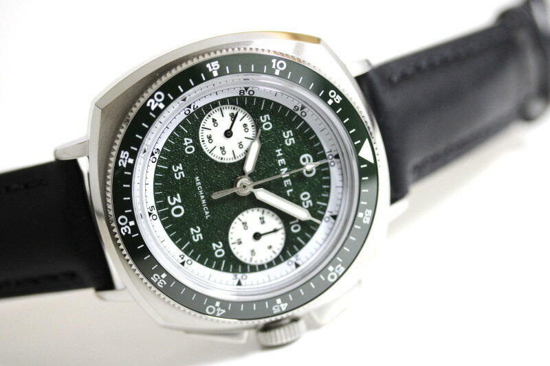 HEMEL ヘメル HF37 Sky Racer 手巻きクロノグラフ腕時計 パイロットウォッチ ミリタリーウォッチ メンズ スカイレーサー