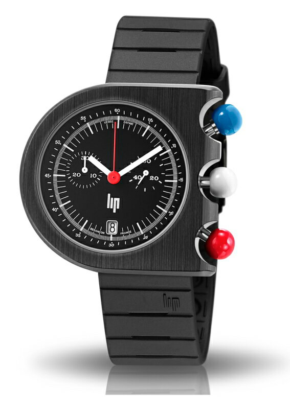 リップ フランスのLIP リップ マッハ2000クロノグラフ デザインウォッチ 腕時計 ロジェ・タロンデザイン 男性用腕時計 トリコロールカラー 並行
