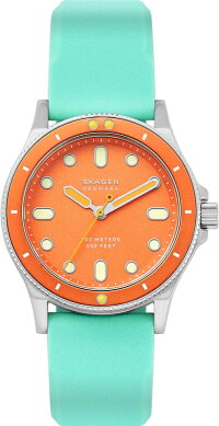 北欧デンマークのSKAGEN【スカーゲン】FISKスポーツ・デザインウォッチ/正規代理店商品メンズ/送料無料/夜光/10気圧防水/メーカー保証付き/ボーイズサイズ/男女兼用