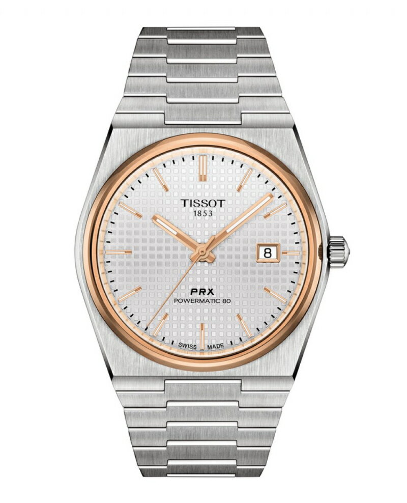 スイス製Tissot ティソPRX Automatic ピーアールエックス オートマティック 自動巻き腕時計 正規代理店商品 男性用腕時計 10気圧防水 メーカー保証付 復刻モデルT-クラシック T137.407.21.031.00 Powermatic 80