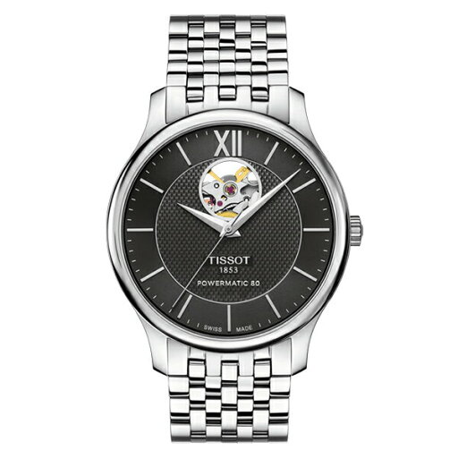 Tissot ティソ TRADITION AUTOMATIC Open Heart オープンハート 自動巻き腕時計 POWERMATIC80搭載 パワーマティック 腕時計 正規代理店商品 T063.907.11.058.00 スイス製腕時計 メンズウォッチ Tissot ティソ TRADITION AUTOMATIC Open Heart オープンハート 自動巻き腕時計 POWERMATIC80搭載 パワーマティック 腕時計 正規代理店商品 T063.907.11.058.00 スイス製腕時計 メンズウォッチ