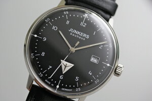 外箱が無いため在庫処分価格!シンプル!ドイツ製Junkers【ユンカース】Bauhaus【バウハウス】クォーツ腕時計/デザインウォッチ/ブラック/正規代理店商品/送料無料/メーカー希望小売価格37,400円