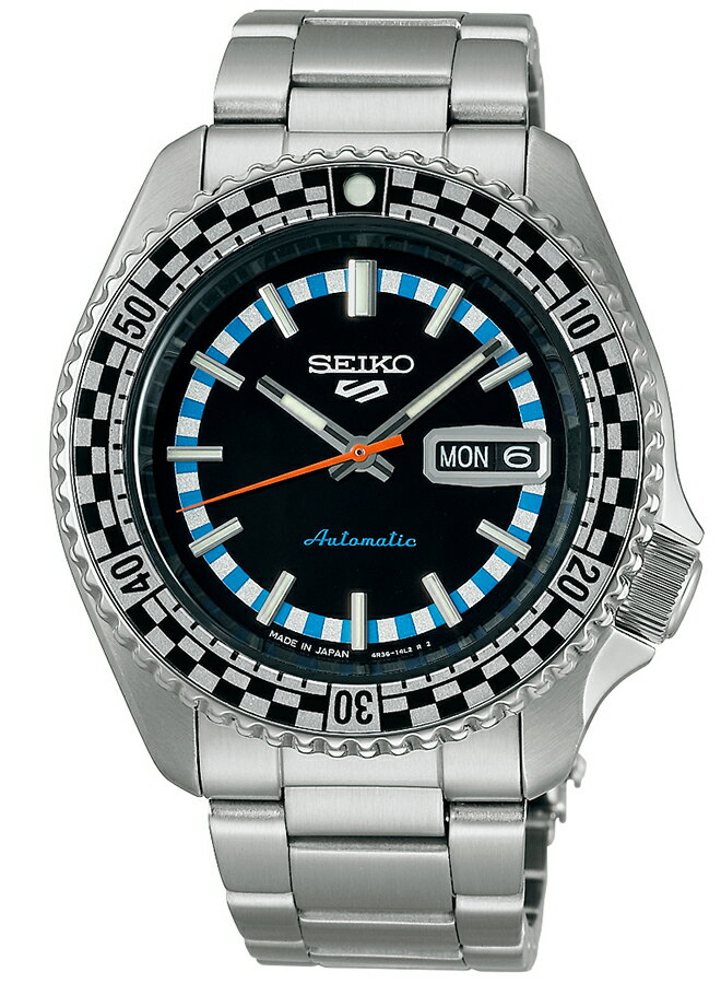 SEIKO 5 SPORTS セイコー5スポーツ 自動巻き腕時計 チェッカーフラッグ ビンテージウォッチ オマージュ 男性用腕時計 メンズウォッチ SKX Sports Style