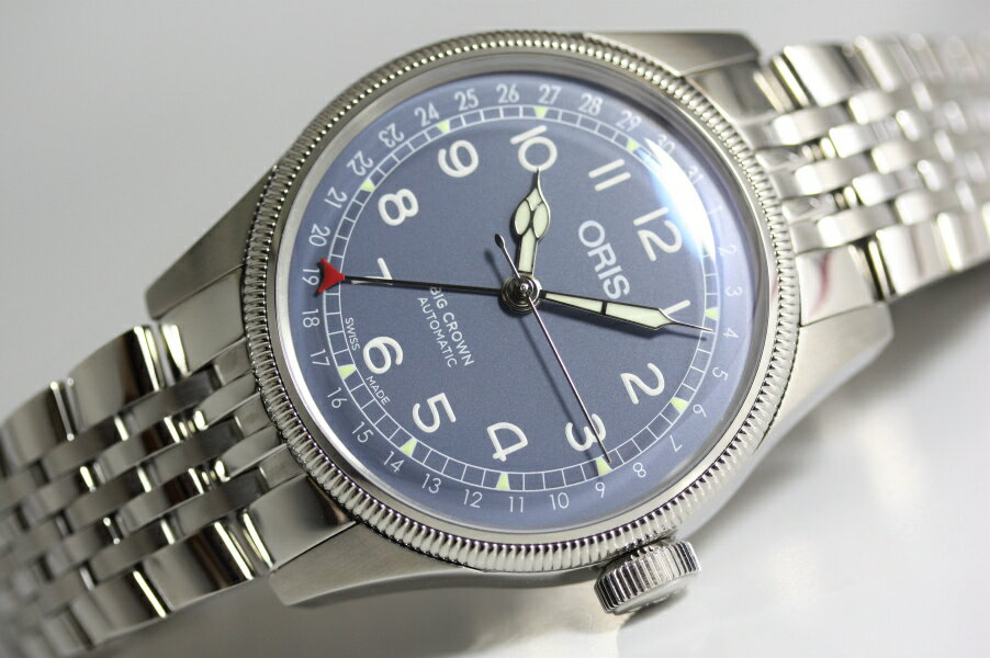 オリス 腕時計（メンズ） スイス製ORIS オリス Big Crown Pointer Dateビッグクラウン・ポインターデイト自動巻き腕時計/メンズウォッチ/正規代理店商品/送料無料