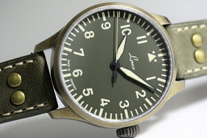 世界限定250本のみ!ドイツ空軍採用のLaco【ラコ】自動巻きAugsburg42Olive【アウクスブルグ42オリーブ】ミリタリーウォッチ/腕時計/正規代理店商品/ヴィンテージ仕上げ/ブロンズ風仕上げ/復刻