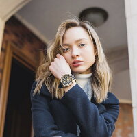 世界限定500本のカメラのレンズをイメージしたTACS【タックス】TWINLENS【ツインレンズ】自動巻き腕時計/正規代理店商品/日本製/ローライ二眼レフ