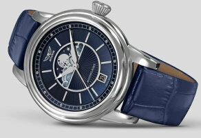 ロシアのAVIATOR【アビエーターMOONFLIGHT【ムーンフライト】ムーンフェイズ・クォーツ腕時計/ダグラスダコタ/アビアートル腕時計/正規代理店商品/ボーイズサイズ/レディース/DOUGLASDAKOTA