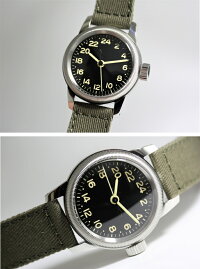 アメリカ陸軍航空隊モデルを復刻!M.R.M.W.ミリタリーウォッチ/TYPEA-11/24時間表示のクォーツ腕時計/エルジン