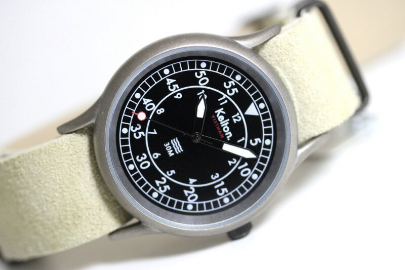 フランス Kelton ケルトン Vietnam 2 ベトナム 手巻き腕時計 ミリタリーウォッチ メンズ 30m防水 キャンパー