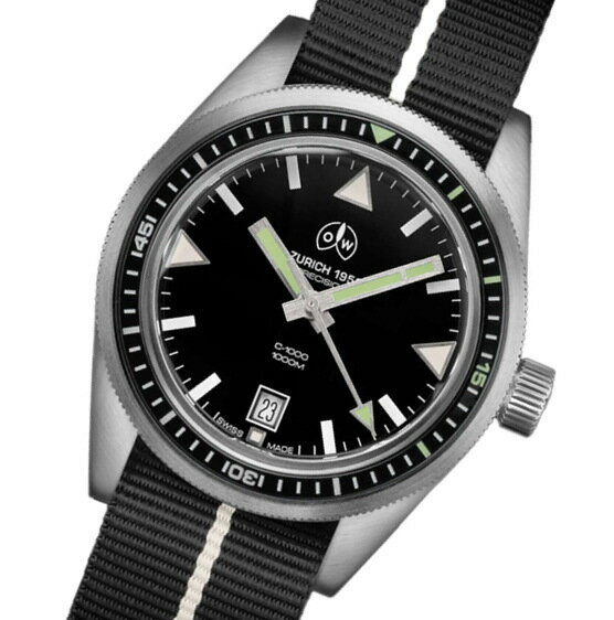 スイス製 Ollech&Wajs オレッヒ&ワイス C-1000 MkII カリビアン 1000m防水 自動巻き腕時計 ダイバーズウォッチ
