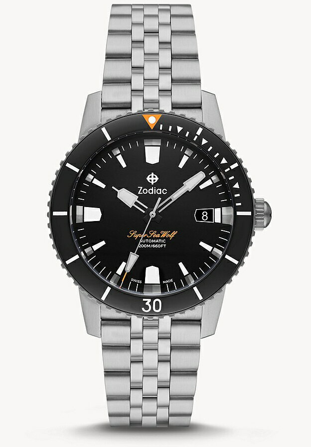 Zodiac - スイス製 ZODIAC ゾディアック Super Sea Wolf シーウルフ EXPLORE エクスプローラー・コレクション 自動巻き腕時計 正規代理店商品 メンズウォッチ 200m防水 スキンダイバー