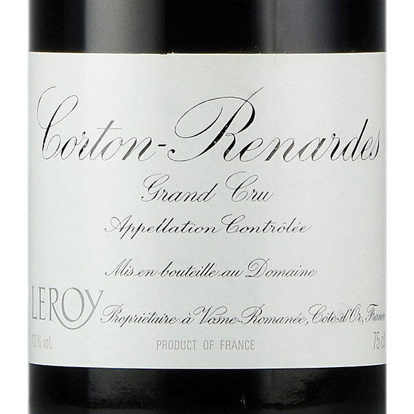 ルロワ ドメーヌ ルロワ コルトン ルナルド 1998 Domaine Leroy Corton Renardes フランス ブルゴーニュ 赤ワイン[のこり1本]