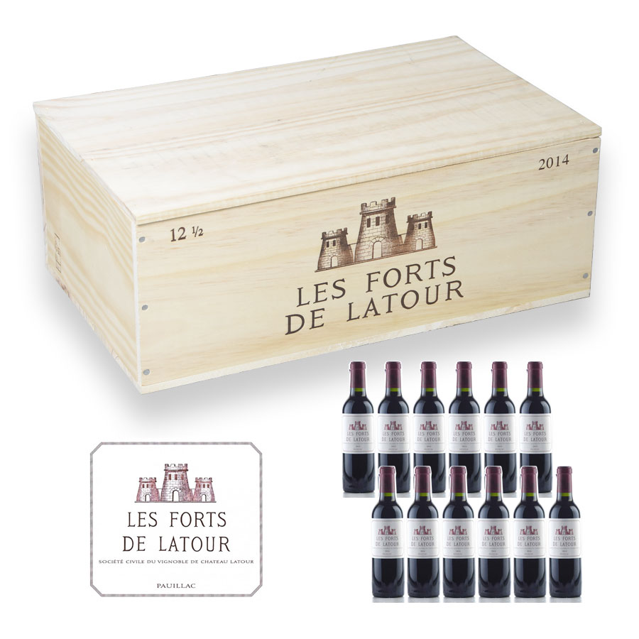 レ フォール ド ラトゥール 2014 ハーフ 375ml 1ケース 12本 オリジナル木箱入り シャトー ラトゥール Chateau Latour Les Forts de Latour フランス ボルドー 赤ワイン