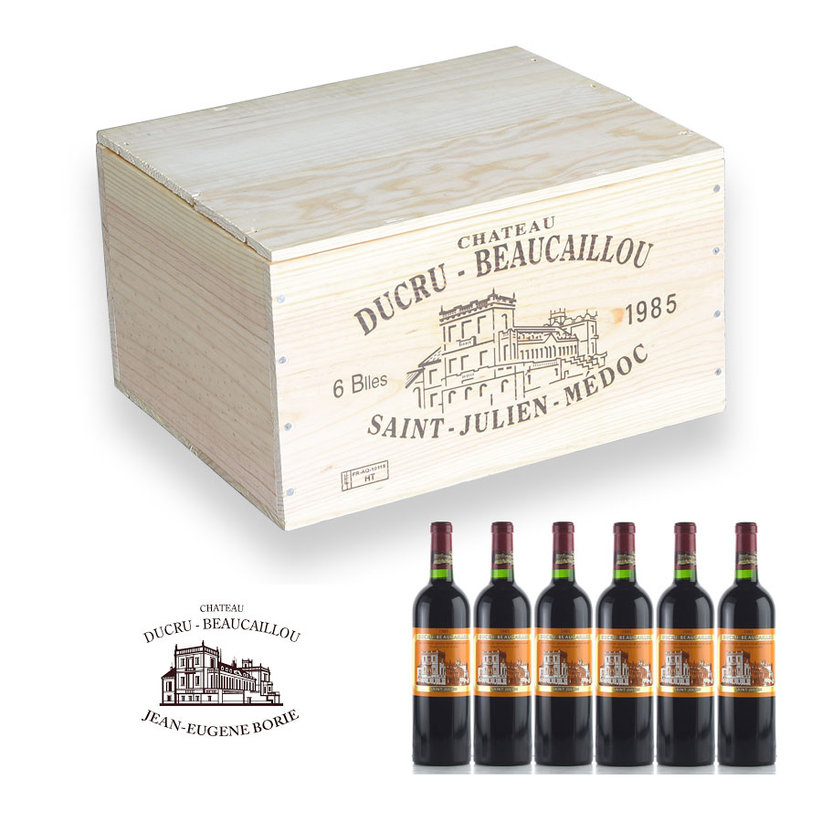 シャトー デュクリュ ボーカイユ 1985 2011年リコルク 1ケース 6本 オリジナル木箱入り Chateau Ducru Beaucaillou フランス ボルドー 赤ワイン