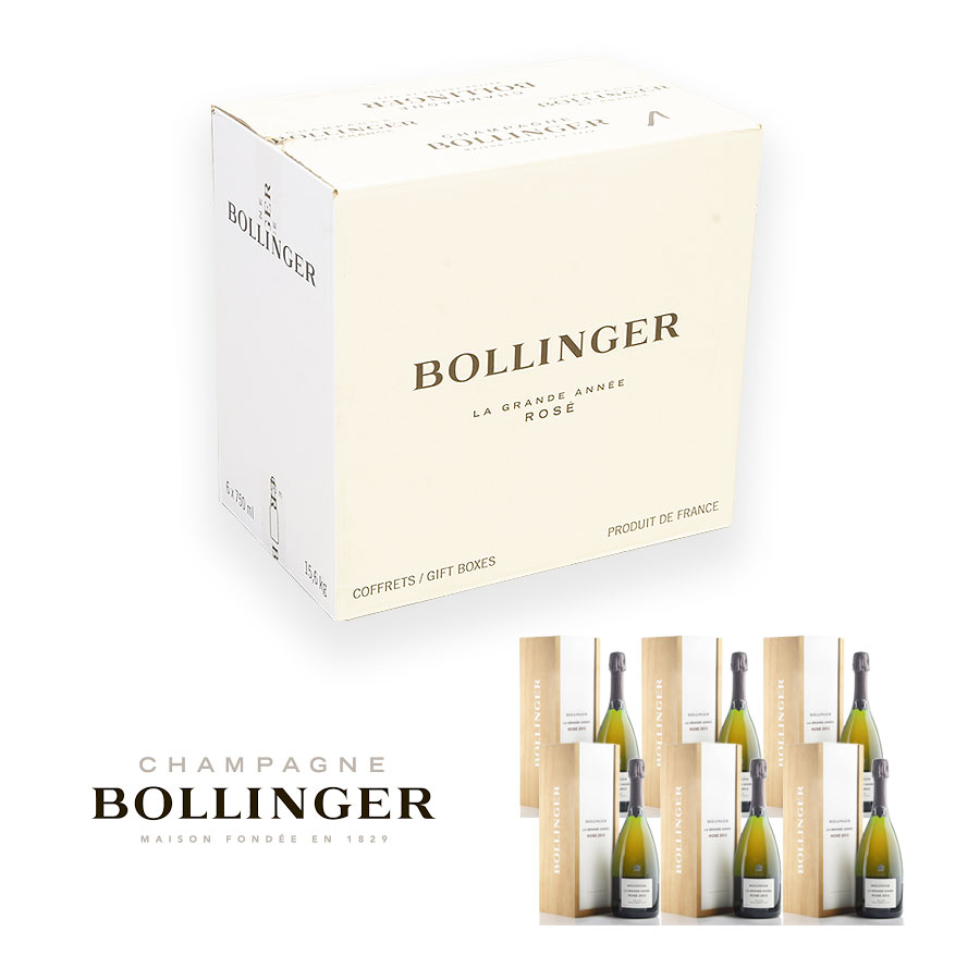 ボランジェ ラ グランダネ ロゼ 2012 木箱入り 1ケース 6本 グラン ダネ Bollinger La Grande Annee Rose フランス シャンパン シャンパーニュ