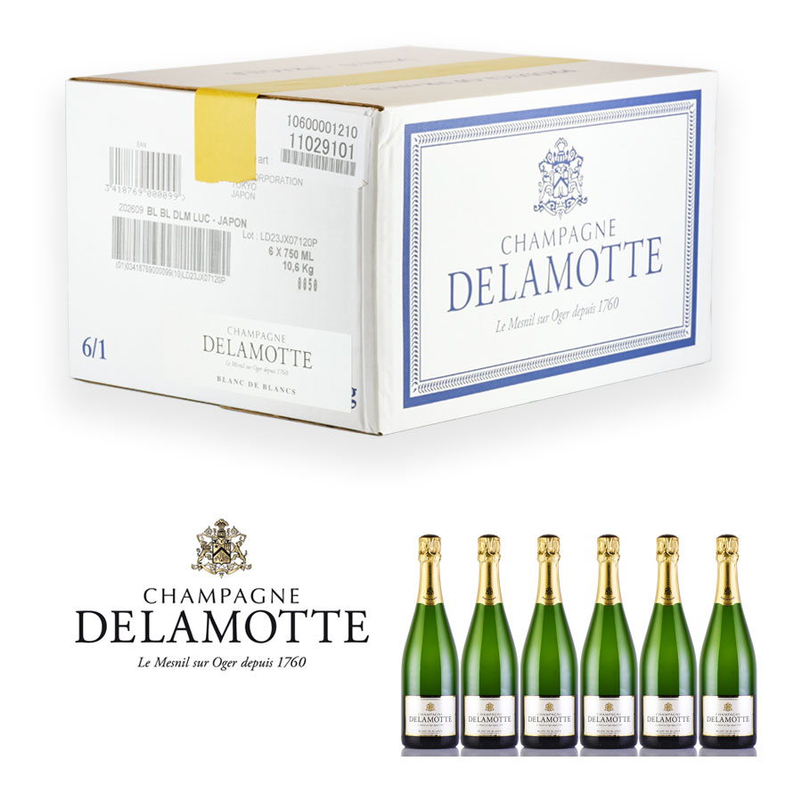 ドゥラモット ブラン ド ブラン NV 1ケース 6本 正規品 ブランドブラン Delamotte Blanc de Blancs フランス シャンパン シャンパーニュ