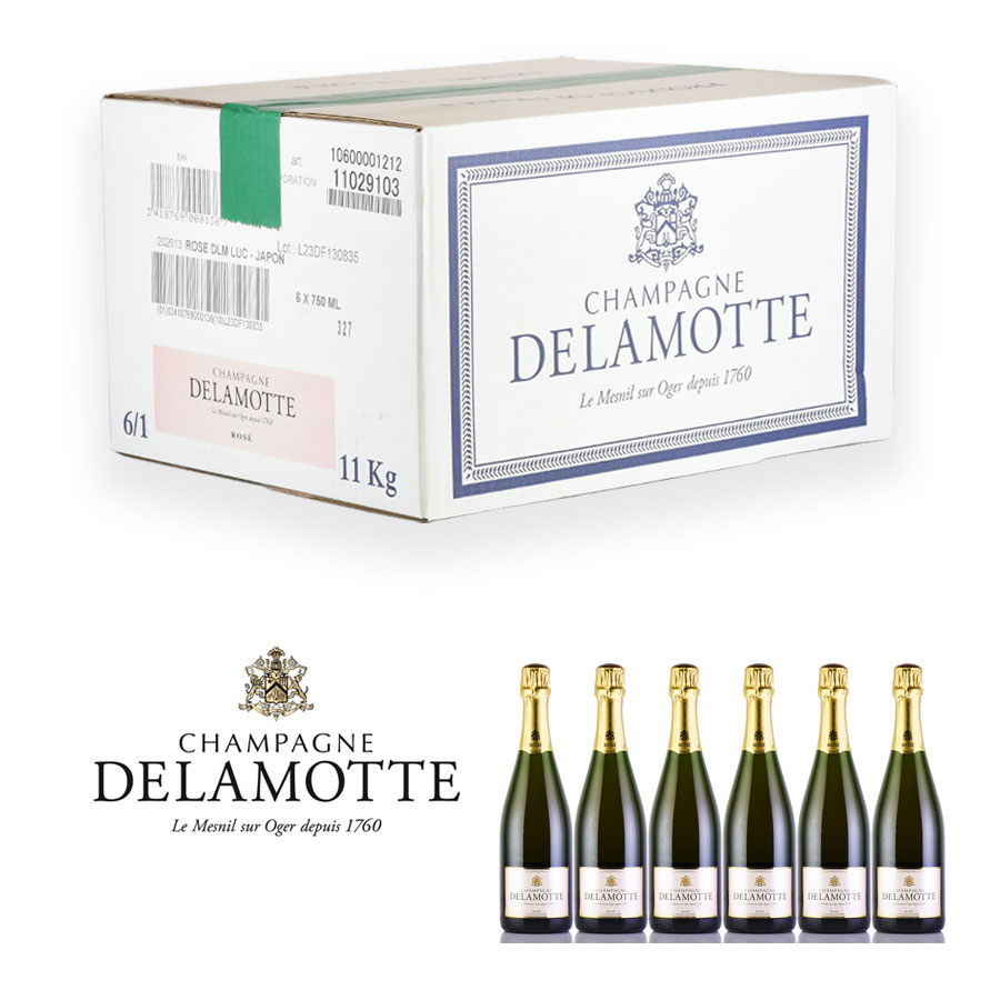 ドゥラモット ブリュット ロゼ NV 1ケース 6本 正規品 Delamotte Brut Rose フランス シャンパン シャンパーニュ