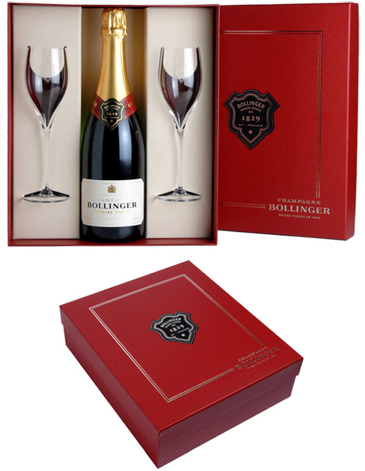 ボランジェ スペシャル・ギフトパック【フル】BOLLINGER Special Gift Packs ○スペシャル・キュヴェ・ブリュット 750ml 1本 ▽ボランジェ・シャンパングラス 2脚