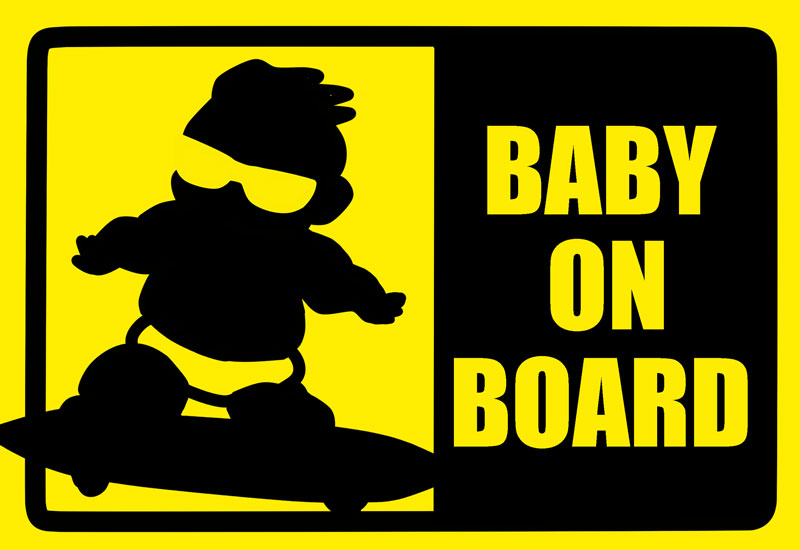 【文字の変更無料！お好きな文字に変更できます！】Baby in car Kids 赤ちゃんが乗っています Baby on board サーフィン 吸盤タイプ 車 お先にどうぞ 安全運転 子供 サイン アピール オリジナル